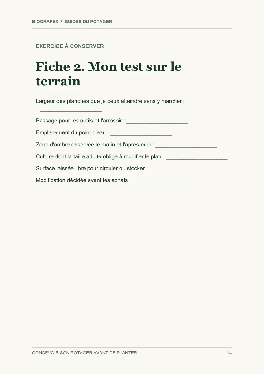 Fiche pratique du guide Concevoir son potager avant de planter