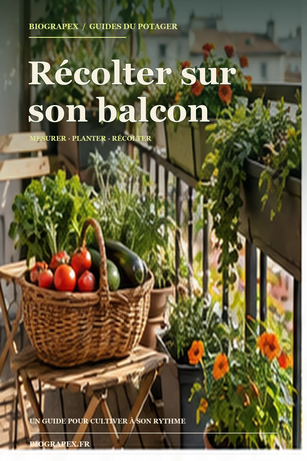 Couverture illustrée de l’ebook Récolter sur son balcon