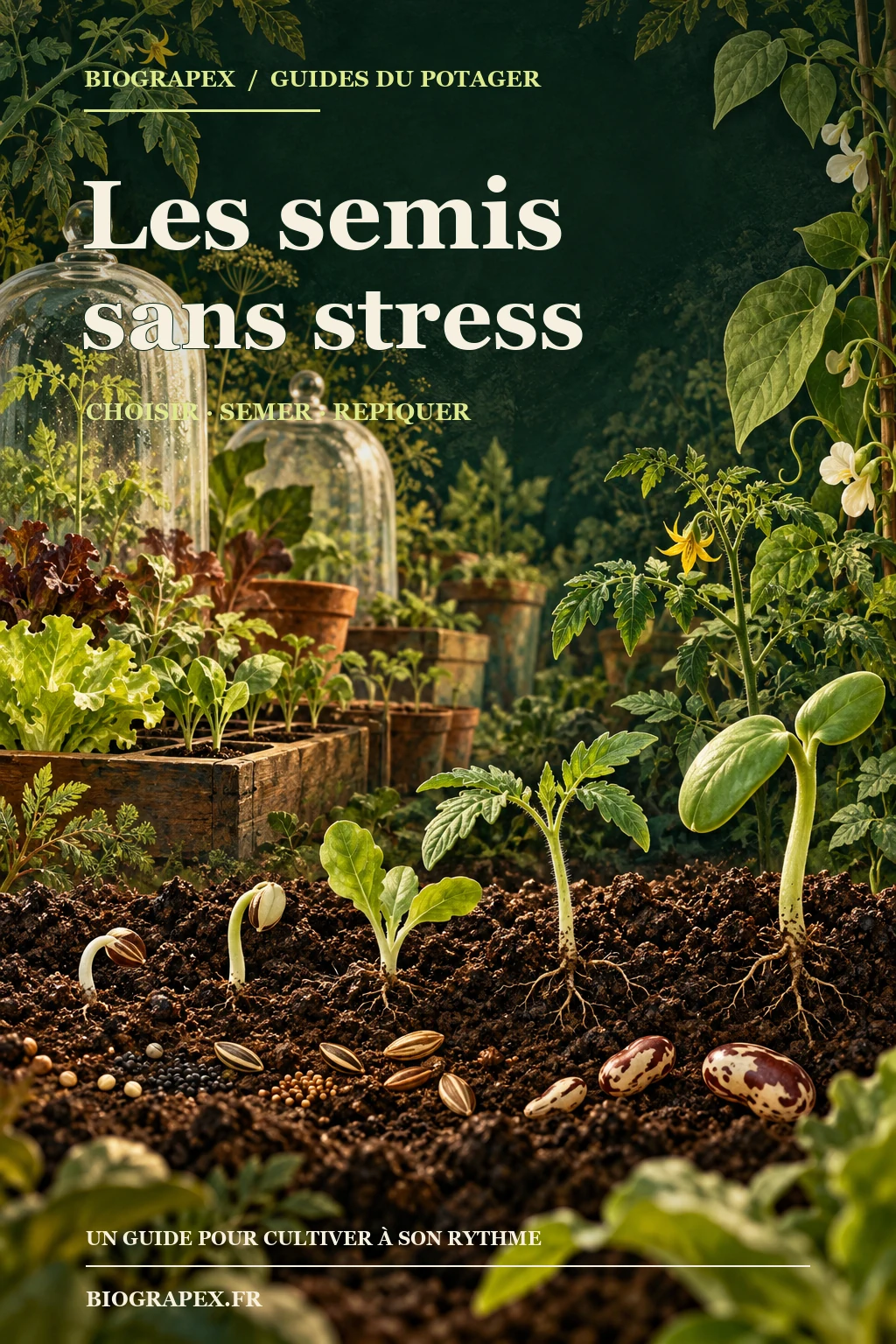 Couverture illustrée de l’ebook Les semis sans stress