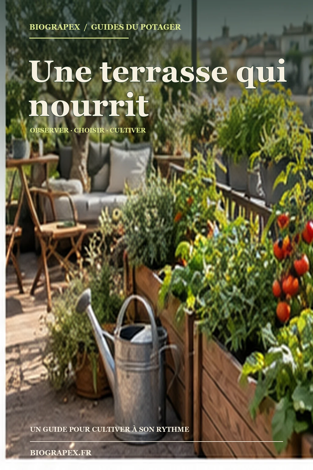 Couverture illustrée de l’ebook Une terrasse qui nourrit